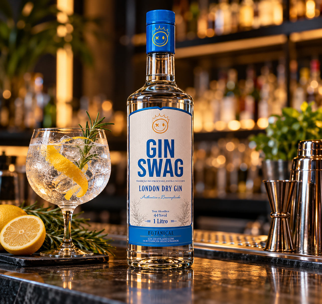 Gin Swag no Bar Elegante